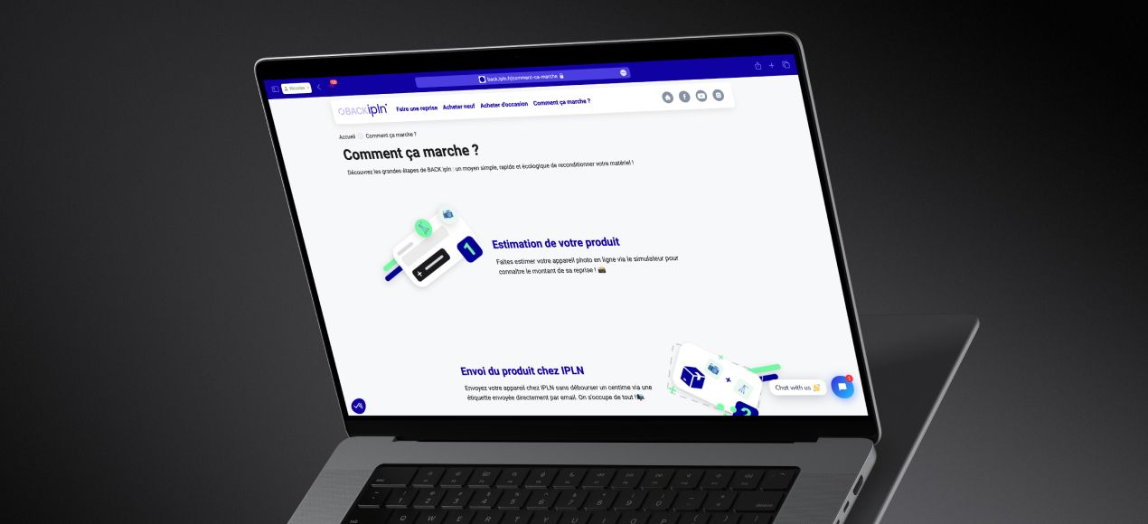 Illustration du site BACK ipln dans un ordinateur