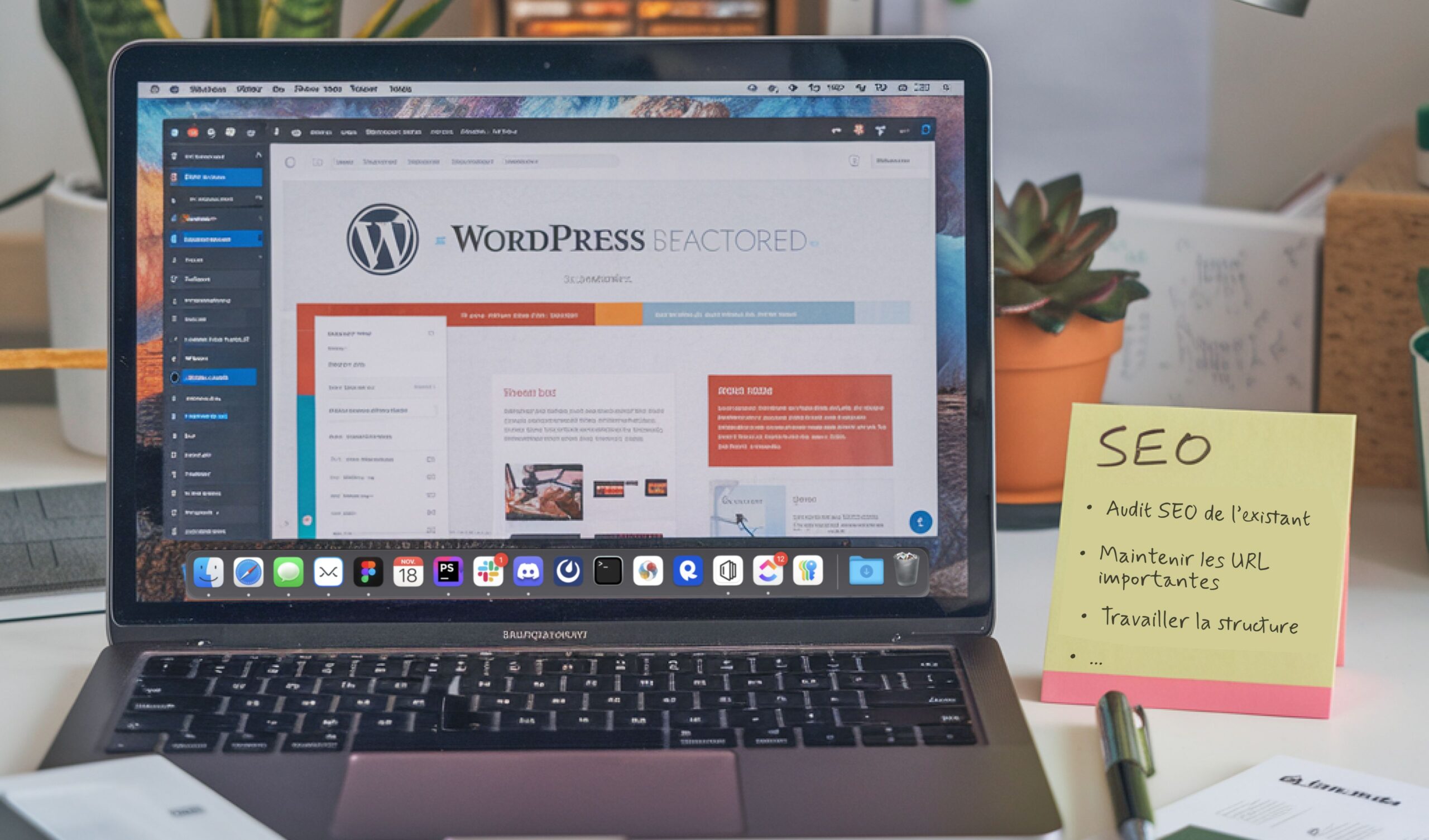 Screenshot d'un Back Office Wordpress dans un mac